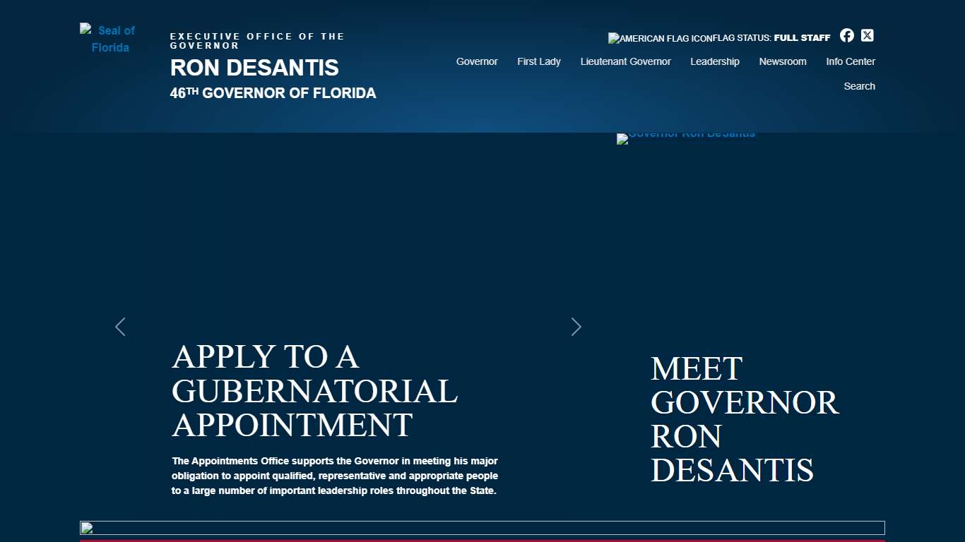 Governor Ron DeSantis Executive Office of the Governor